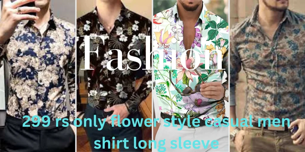 299 rs only flower style casual men shirt long sleeve thesparkshop.in